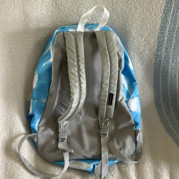 JanSport Kids Cloud Print Backpack - Blue and White - Picture 2 of 2